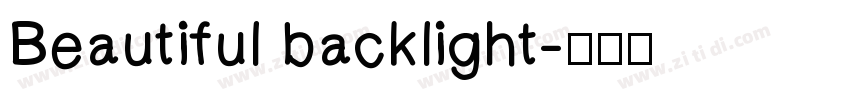 Beautiful backlight字体转换